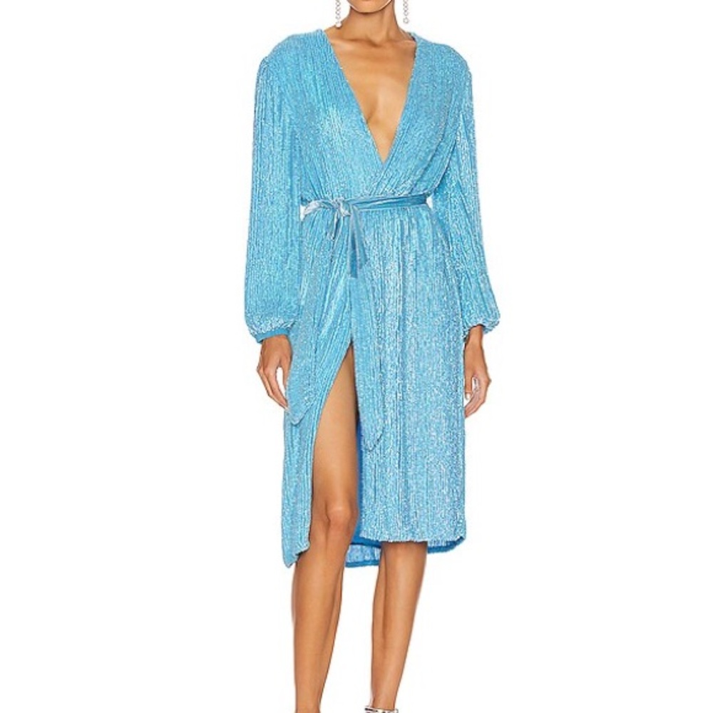 Retrofete Audrey Robe in Sky Blue